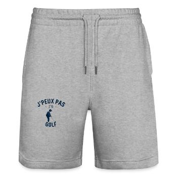 J peux pas j ai Golf - Short de jogging bio TRAINER Stanley/Stella unisexe - gris chiné - Devant - Nik (191cm) & Marisol (170cm)