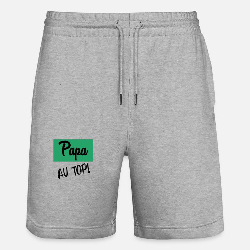 PAPA - Short de jogging bio TRAINER Stanley/Stella unisexe - gris chiné