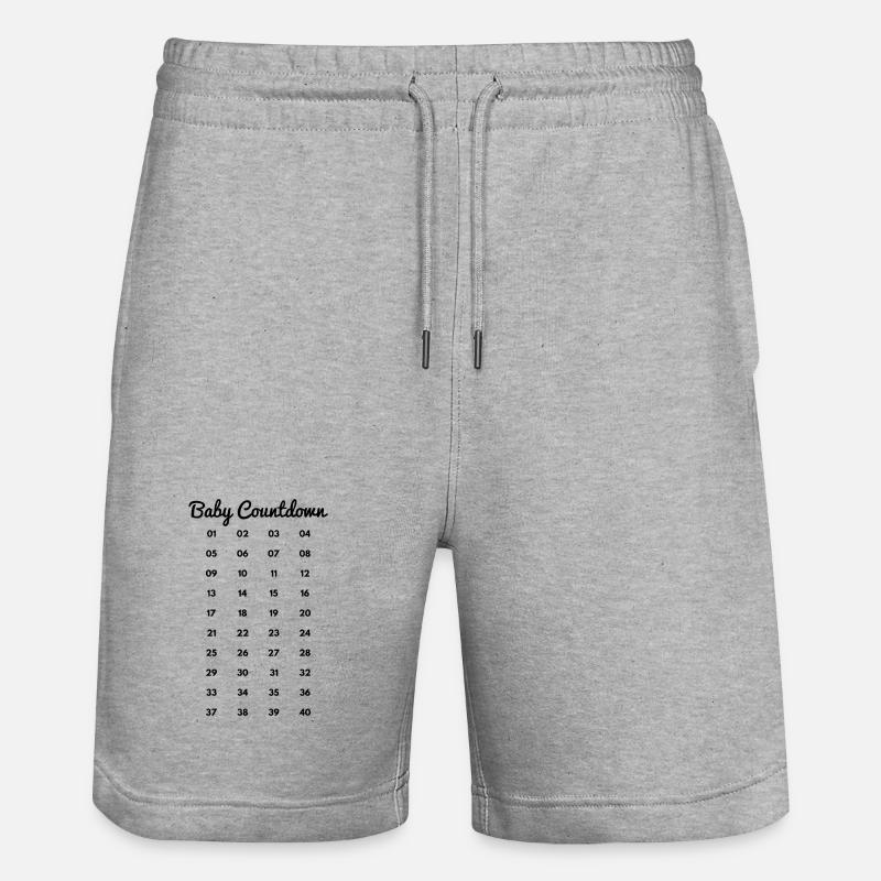 Semaines de grossesse - Short de jogging bio TRAINER Stanley/Stella unisexe - gris chiné