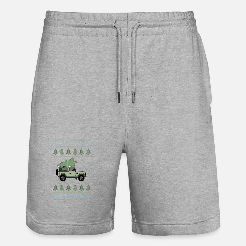 Defender 90 - Sapin de Noël - Short de jogging bio TRAINER Stanley/Stella unisexe - gris chiné