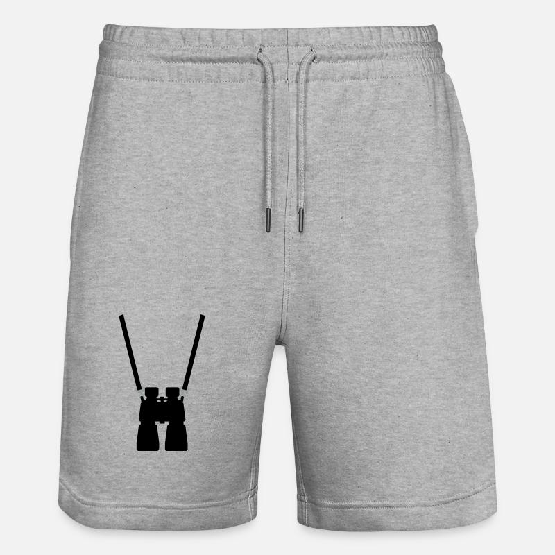 binoculaire - Short de jogging bio TRAINER Stanley/Stella unisexe - gris chiné