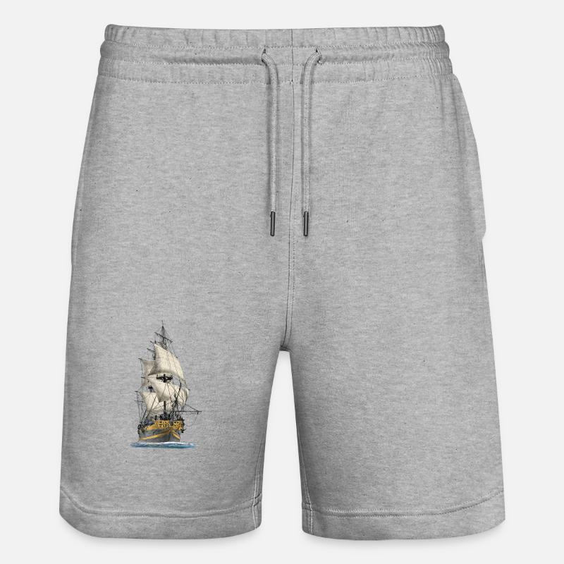 sailing ship - Short de jogging bio TRAINER Stanley/Stella unisexe - gris chiné