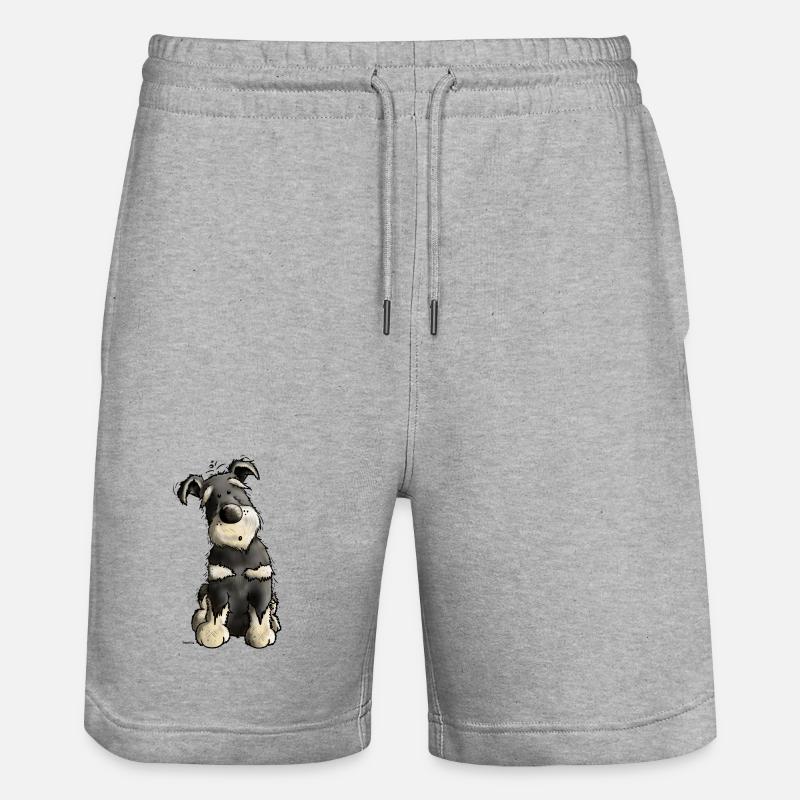 Drolliger Schnauzer - Stanley/Stella Unisex Bio Joggingshorts Trainer  - Grau meliert