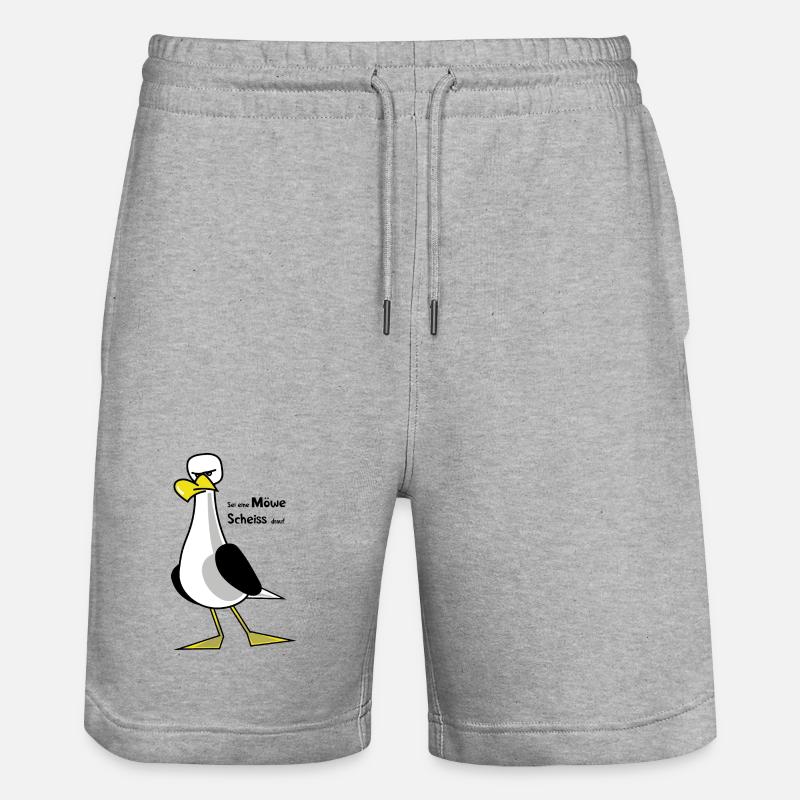 Sei eine Möwe ... - Stanley/Stella Unisex Bio Joggingshorts Trainer  - Grau meliert