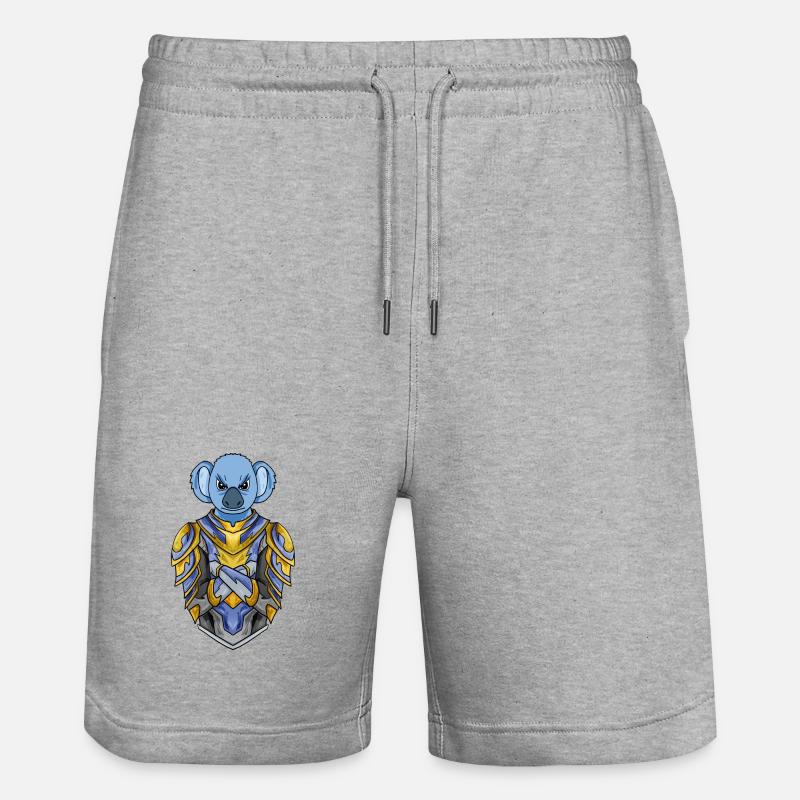 Ritter Koala Kreuzritter - Stanley/Stella Unisex Bio Joggingshorts Trainer  - Grau meliert
