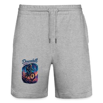 VTT VTT Descente Astronaute Cadeau - Short de jogging bio TRAINER Stanley/Stella unisexe - gris chiné - Devant - Nik (191cm) & Marisol (170cm)