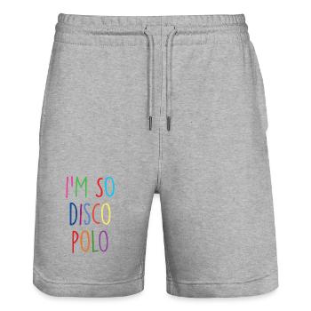 Disco Polo - Short de jogging bio TRAINER Stanley/Stella unisexe - gris chiné - Devant - Nik (191cm) & Marisol (170cm)