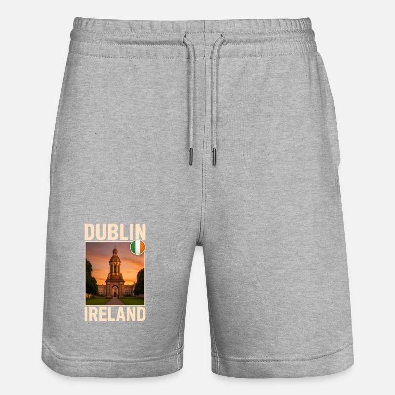 Dublin - Stanley/Stella Unisex Bio Joggingshorts Trainer  - Grau meliert