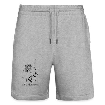 LeLaLuSterntal Pu - L'original de heavenlygoods - Short de jogging bio TRAINER Stanley/Stella unisexe - gris chiné - Devant - Nik (191cm) & Marisol (170cm)