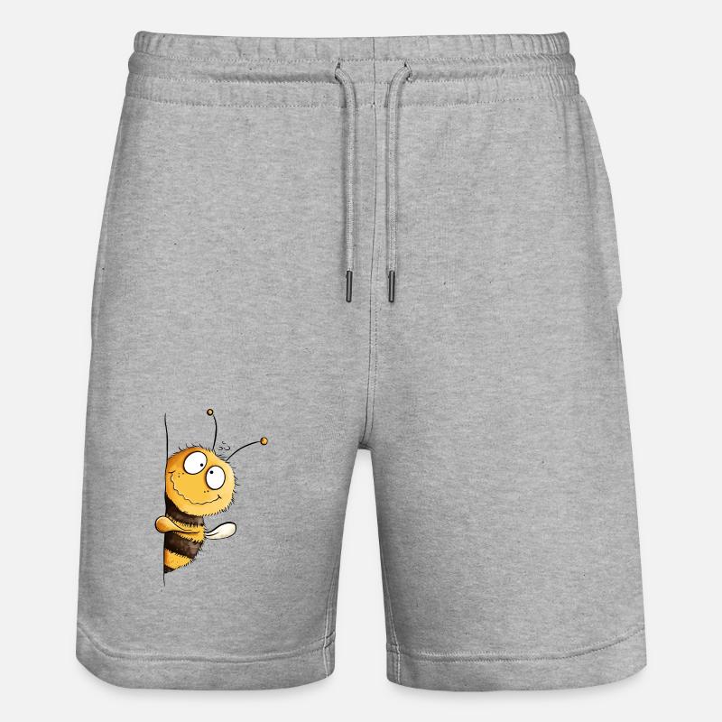 Abeille Espiègle Coucou - Short de jogging bio TRAINER Stanley/Stella unisexe - gris chiné