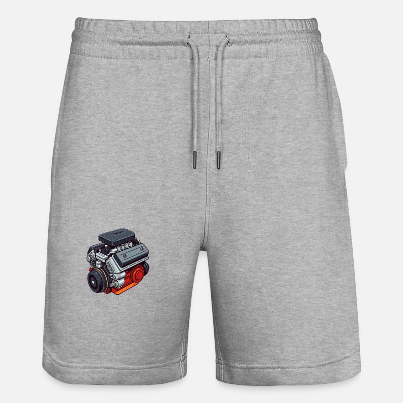 Thème moteur : Classique et puissance - Short de jogging bio TRAINER Stanley/Stella unisexe - gris chiné