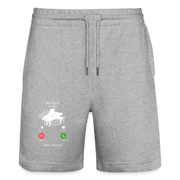 My Piano Routine Perfect Day Music Checklist - Stanley/Stella Trainer Unisex Organic Jogging Shorts - heather grey - Front - Nik (191cm) & Marisol (170cm)