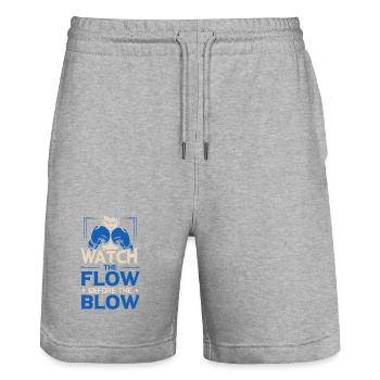 Watch The Flow Gloves Boxing Gloves - Stanley/Stella Trainer Unisex Organic Jogging Shorts - heather grey - Front - Nik (191cm) & Marisol (170cm)