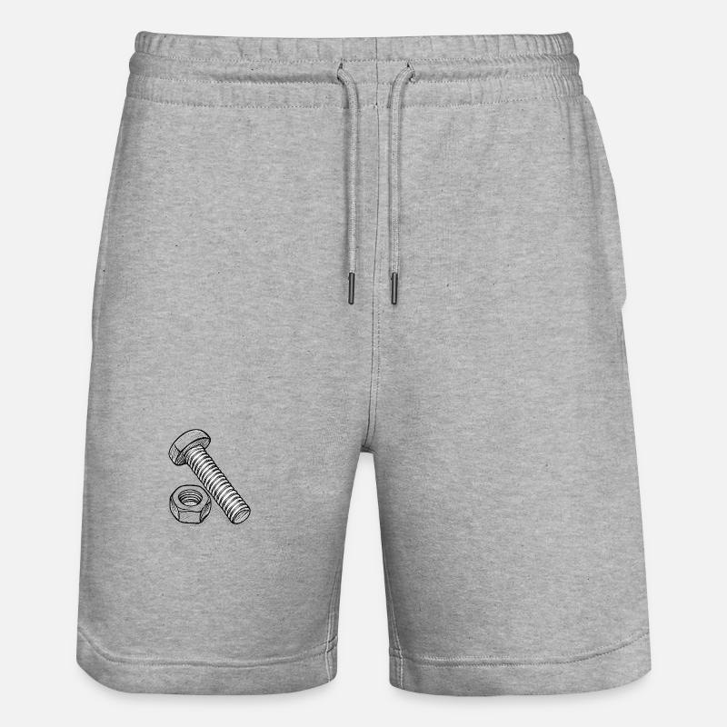 Vis et écrou - Short de jogging bio TRAINER Stanley/Stella unisexe - gris chiné