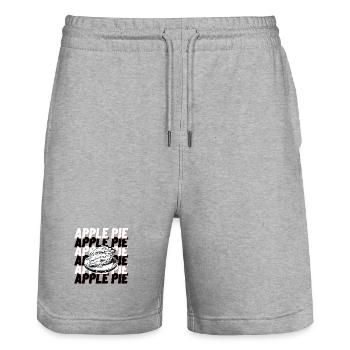Healthy Apple Pie Recipe - Stanley/Stella Trainer Unisex Organic Jogging Shorts - heather grey - Front - Nik (191cm) & Marisol (170cm)