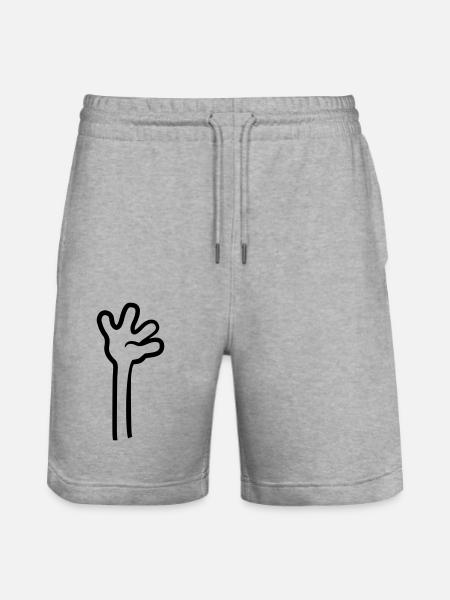 cartoon long arm - Stanley/Stella Trainer Unisex Organic Jogging Shorts - heather grey