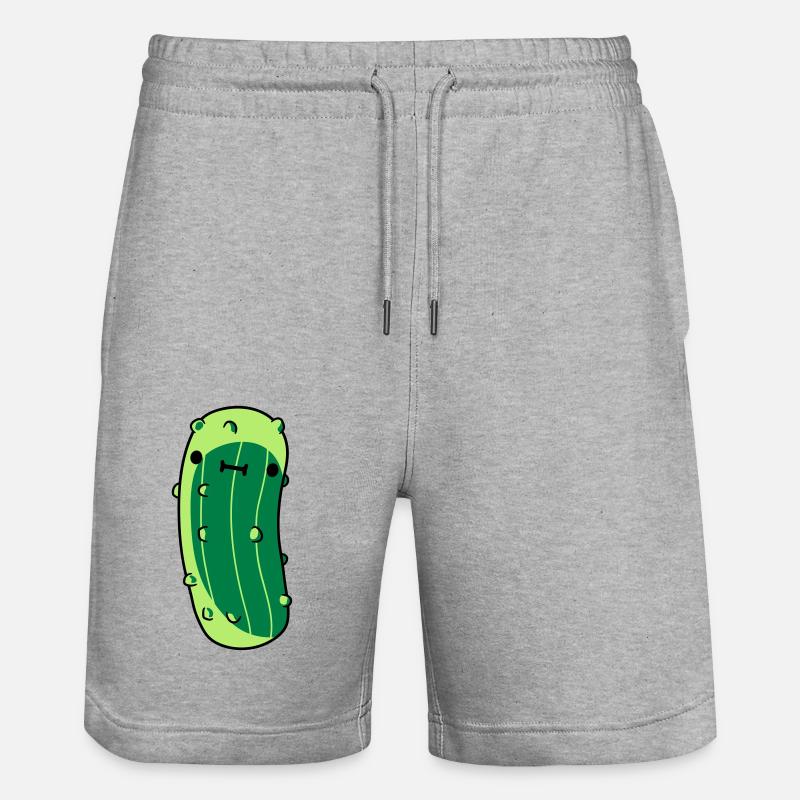 petit concombre avec - Short de jogging bio TRAINER Stanley/Stella unisexe - gris chiné