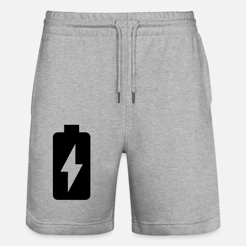 charge de la batterie pleine - Short de jogging bio TRAINER Stanley/Stella unisexe - gris chiné