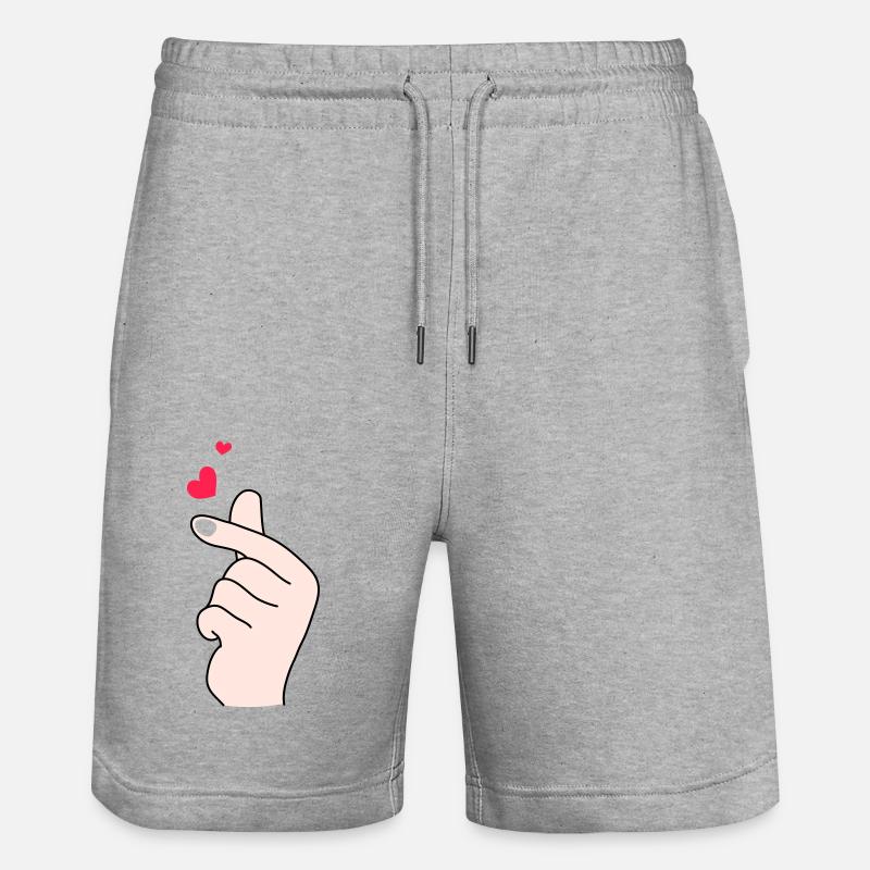 Cœurs de doigts 2 - Short de jogging bio TRAINER Stanley/Stella unisexe - gris chiné