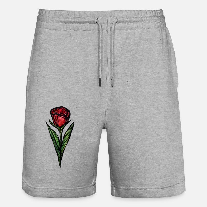Rose - Stanley/Stella Unisex Bio Joggingshorts Trainer  - Grau meliert
