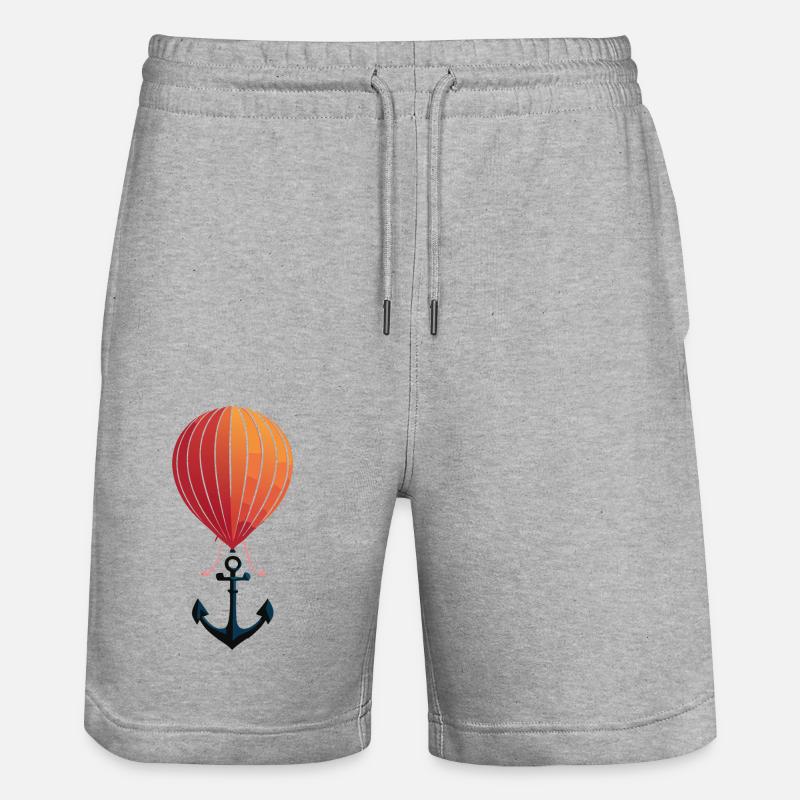 anker ballon - Stanley/Stella Unisex Bio Joggingshorts Trainer  - Grau meliert