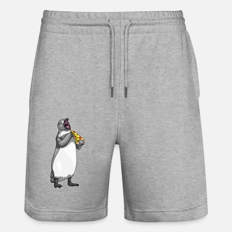 Pizza pingouin - Short de jogging bio TRAINER Stanley/Stella unisexe - gris chiné