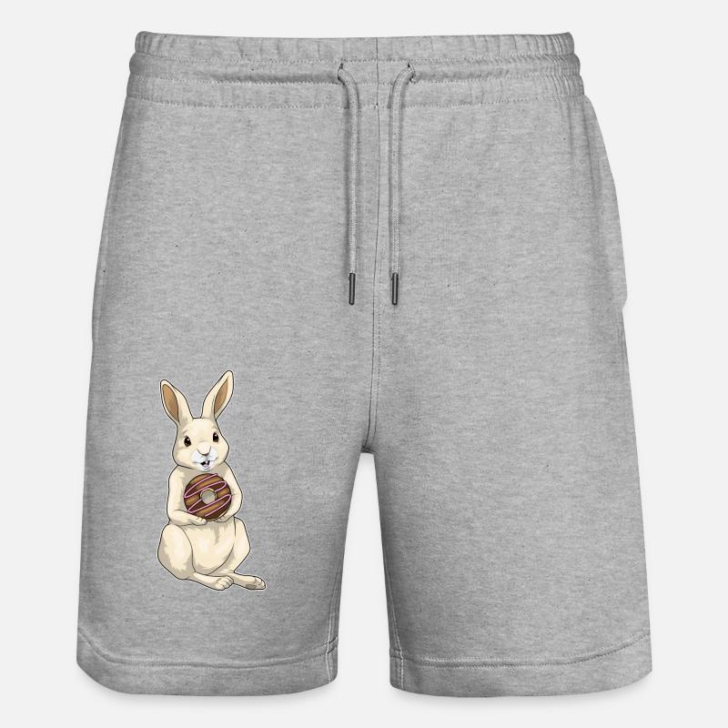 Beignet de lapin - Short de jogging bio TRAINER Stanley/Stella unisexe - gris chiné