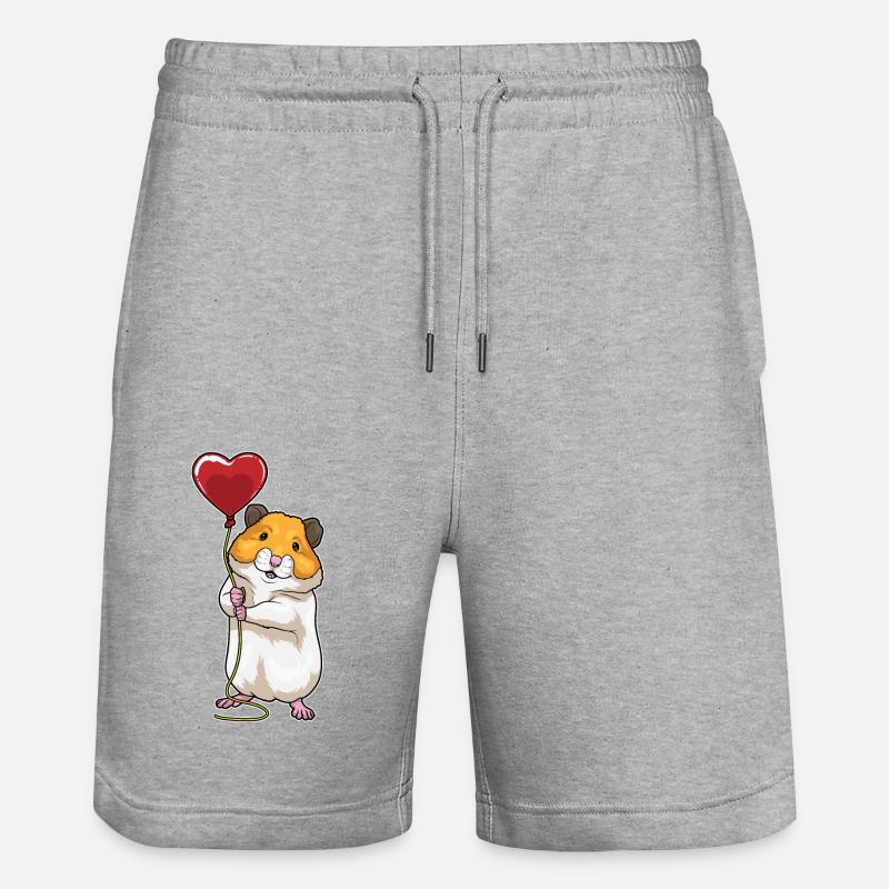 Ballon Cœur de Hamster - Short de jogging bio TRAINER Stanley/Stella unisexe - gris chiné