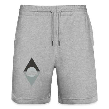 Mechanic Wrench Mechanic - Stanley/Stella Trainer Unisex Organic Jogging Shorts - heather grey - Front - Nik (191cm) & Marisol (170cm)