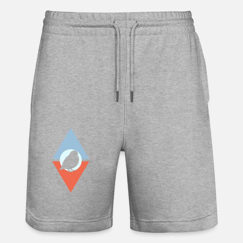 Perruche Oiseau Volant - Short de jogging bio TRAINER Stanley/Stella unisexe - gris chiné