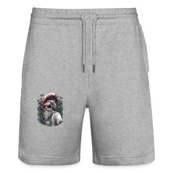 Alpine Audio Explorer Homme Barbu Casque Ski - Short de jogging bio TRAINER Stanley/Stella unisexe - gris chiné - Devant - Nik (191cm) & Marisol (170cm)