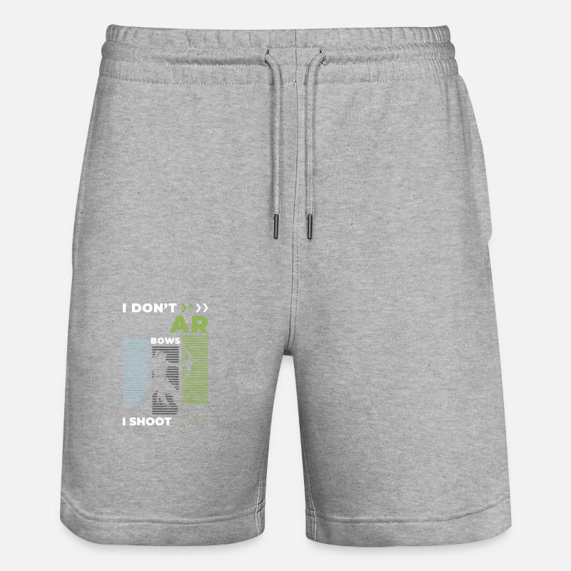 Tirer, Chasse, Chasse, Flèche - Short de jogging bio TRAINER Stanley/Stella unisexe - gris chiné