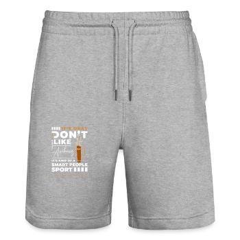 Archery Bow Hits - Stanley/Stella Trainer Unisex Organic Jogging Shorts - heather grey - Front - Nik (191cm) & Marisol (170cm)