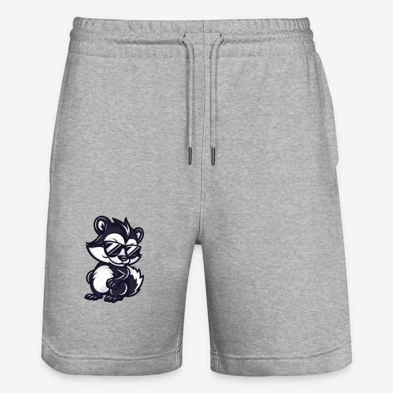Animal mouffette - Short de jogging bio TRAINER Stanley/Stella unisexe - gris chiné
