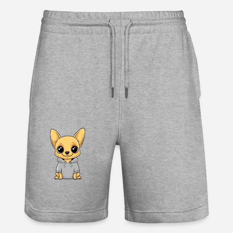 Chihuahua Chien Drôle - Short de jogging bio TRAINER Stanley/Stella unisexe - gris chiné