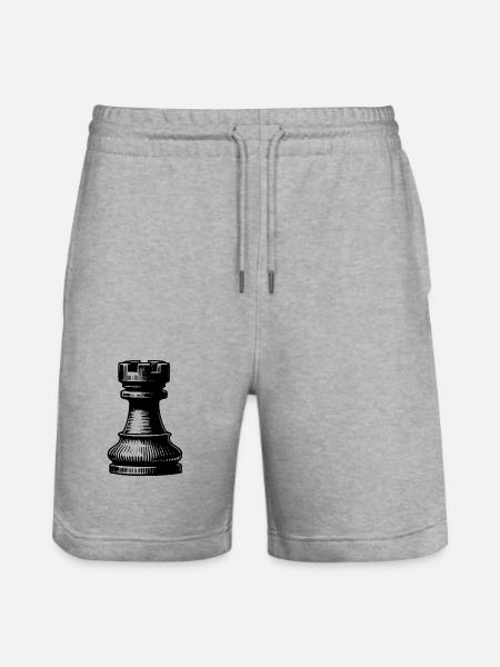 Chess Set Chess Figure Tower - Stanley/Stella Trainer Unisex Organic Jogging Shorts - heather grey