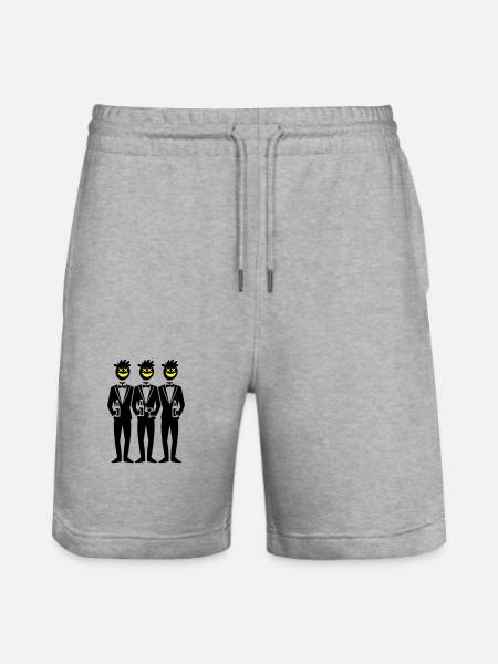 Groom Crew Bachelorette Party - Stanley/Stella Trainer Unisex Organic Jogging Shorts - heather grey