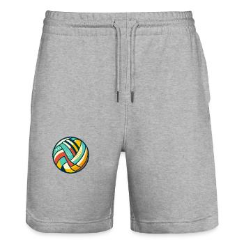 Volley-ball - Short de jogging bio TRAINER Stanley/Stella unisexe - gris chiné - Devant - Nik (191cm) & Marisol (170cm)