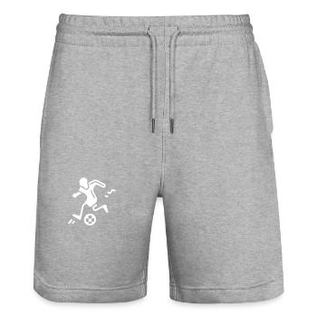 Fussballer Fussball Spieler - Stanley/Stella Unisex Bio Joggingshorts Trainer  - Grau meliert - Vorne - Nik (191cm) & Marisol (170cm)