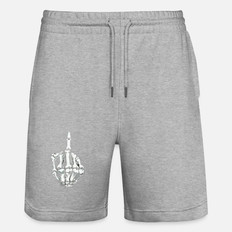 Doigt squelette - Short de jogging bio TRAINER Stanley/Stella unisexe - gris chiné