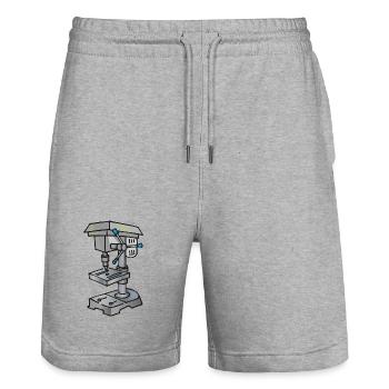 Vice - machine de forage vice - Short de jogging bio TRAINER Stanley/Stella unisexe - gris chiné - Devant - Nik (191cm) & Marisol (170cm)