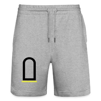 Stabsunteroffizier Feldwebelanwärter Dienstgrad - Stanley/Stella Unisex Bio Joggingshorts Trainer  - Grau meliert - Vorne - Nik (191cm) & Marisol (170cm)