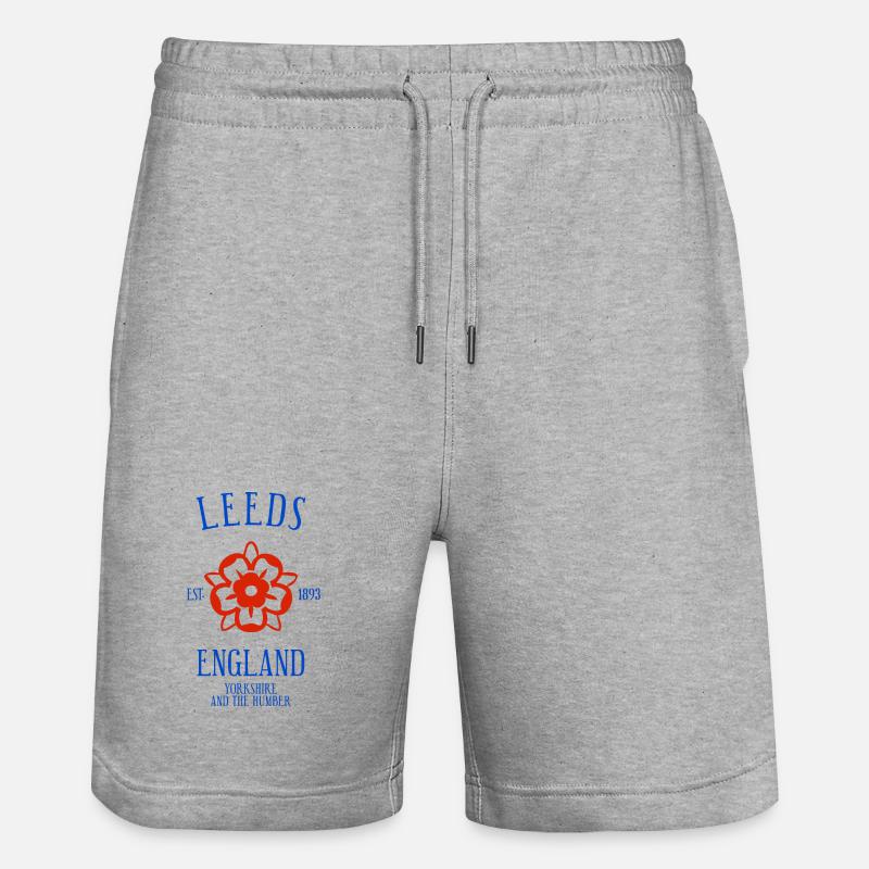 LEEDS Angleterre - Short de jogging bio TRAINER Stanley/Stella unisexe - gris chiné