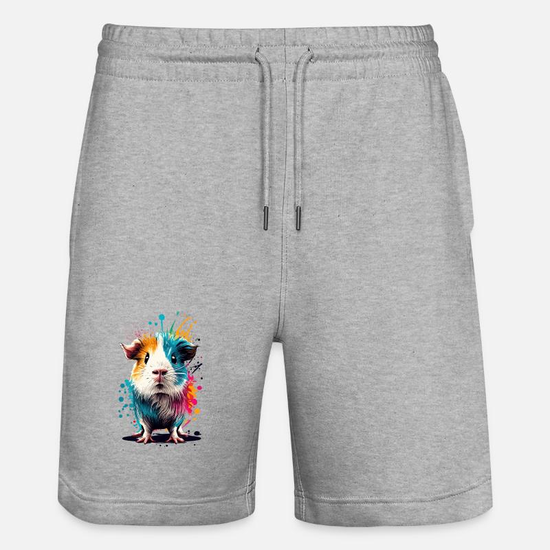 Cochon d’Inde - Mignon cochon d’Inde - Short de jogging bio TRAINER Stanley/Stella unisexe - gris chiné