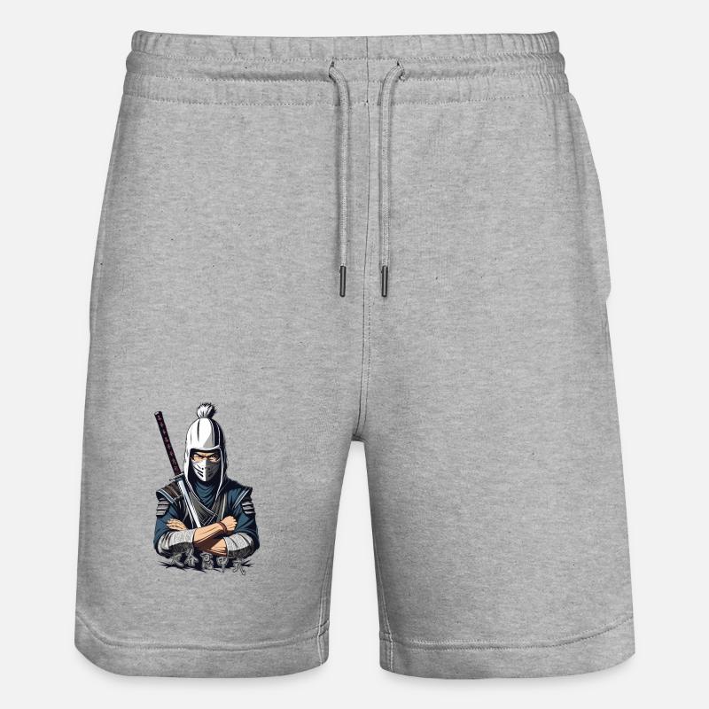 Guerrier samouraï - Short de jogging bio TRAINER Stanley/Stella unisexe - gris chiné