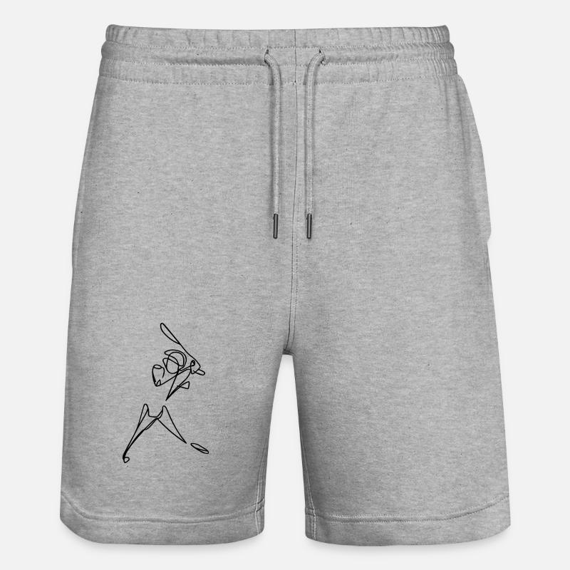 Cricketer - Short de jogging bio TRAINER Stanley/Stella unisexe - gris chiné