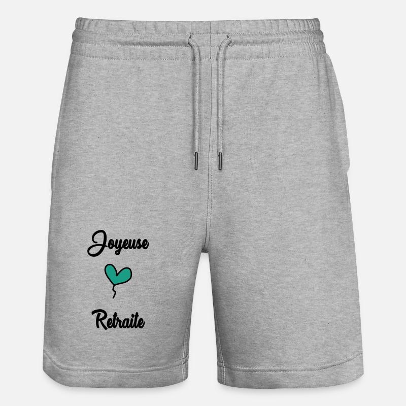 JOYEUSE RETRAITE - Short de jogging bio TRAINER Stanley/Stella unisexe - gris chiné