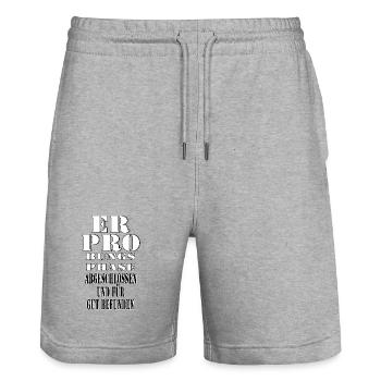 Trial phase completed & perceived as good - Stanley/Stella Trainer Unisex Organic Jogging Shorts - heather grey - Front - Nik (191cm) & Marisol (170cm)