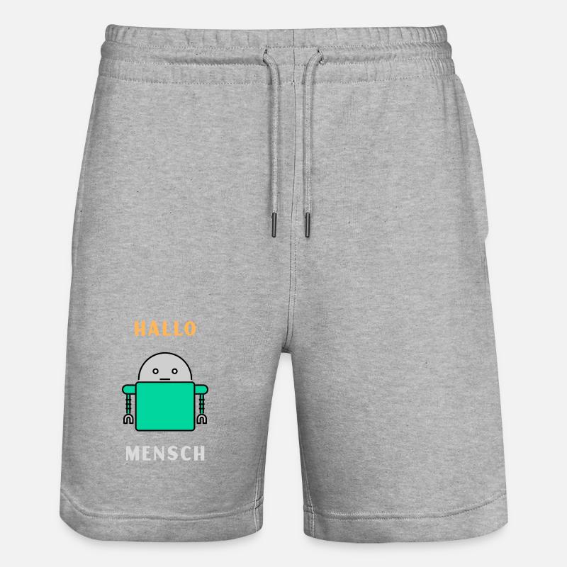 Hello Human - Robot Greeting - Short de jogging bio TRAINER Stanley/Stella unisexe - gris chiné