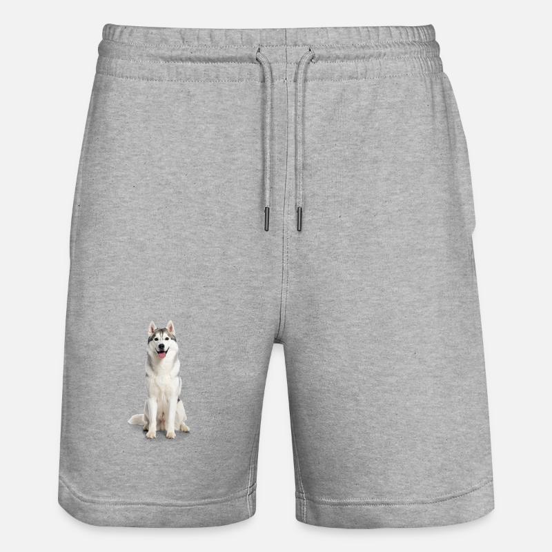 Husky – Sauvage, libre et plein d’énergie ! - Short de jogging bio TRAINER Stanley/Stella unisexe - gris chiné